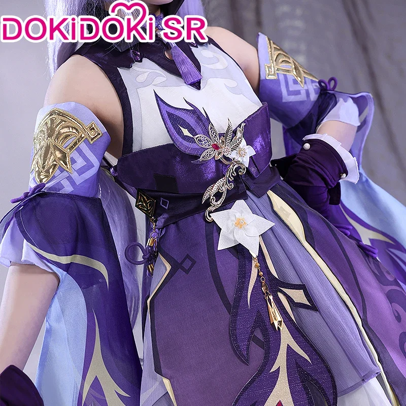 IN magazzino Keqing Cosplay Game Genshin Impact Cosplay DokiDoki-SR Genshin Impact Ke Qing Cosplay Women Cute Costume Christmas