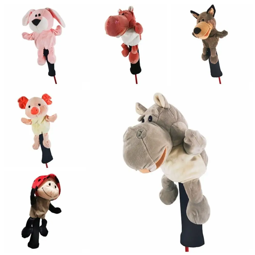 

Cartoon Animals Club Head Cover Portable Novelty Golf Head Cover Protective Cute Wood Golf Covers For Hybrid/Driver/Fairway