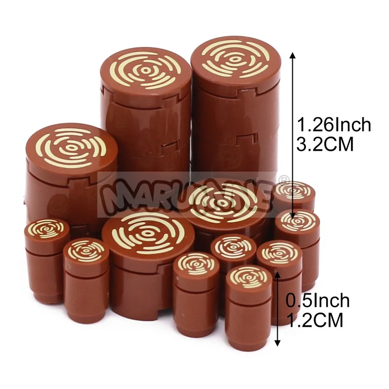 MARUMINE MOC Blocks Wooden Chair Set Builidng Bricks Wood Part 4769 98138 Compatible DIY Construction City Farm Jungle Forest