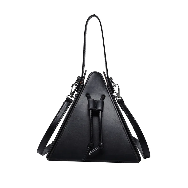 

Fashion Candy Colored Three-dimensional Triangular Crossbody Bag Creative Geometric Mini Shoulder Bag Drawstring Closure Handbag