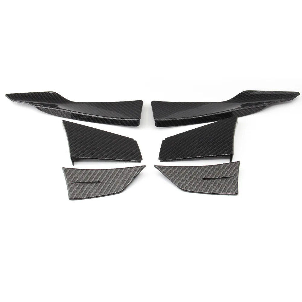 Fit for BMW F80 M3 F82 M4 6pcs Carbon Fiber Car Styling Accessories Front Bumper Lip Fin Splitter Spoiler Canard Sticker Car