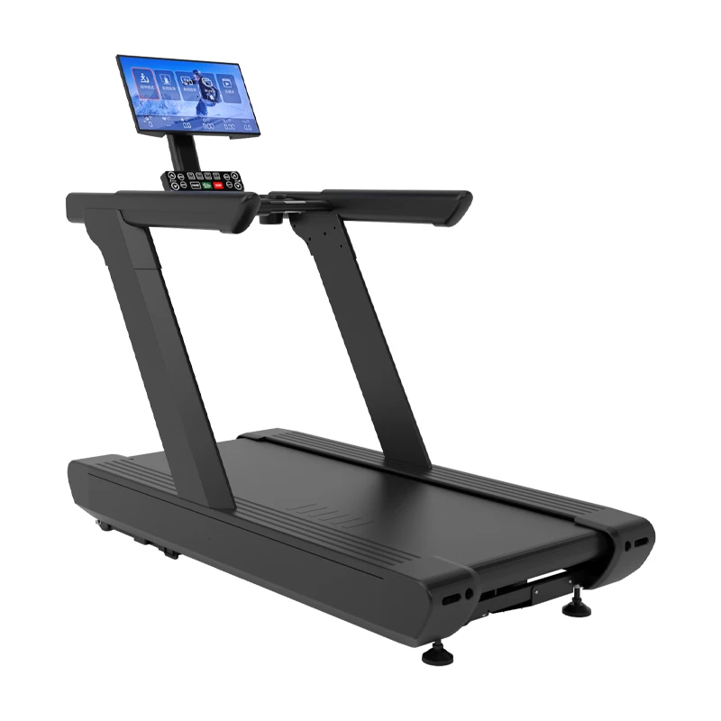 Electric Treadmill AC Motor 3-Level Incline 1-20km/h Speed Heart Rate Monitoring for Home Use Indoor Exercise