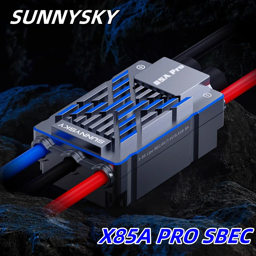 

SUNNYSKY X85A PRO SBEC Brushless Speed Controller 3-6S 85A ESC For RC 50E Fixed-Wing Aircraft/380 Series Helicopter/UAV