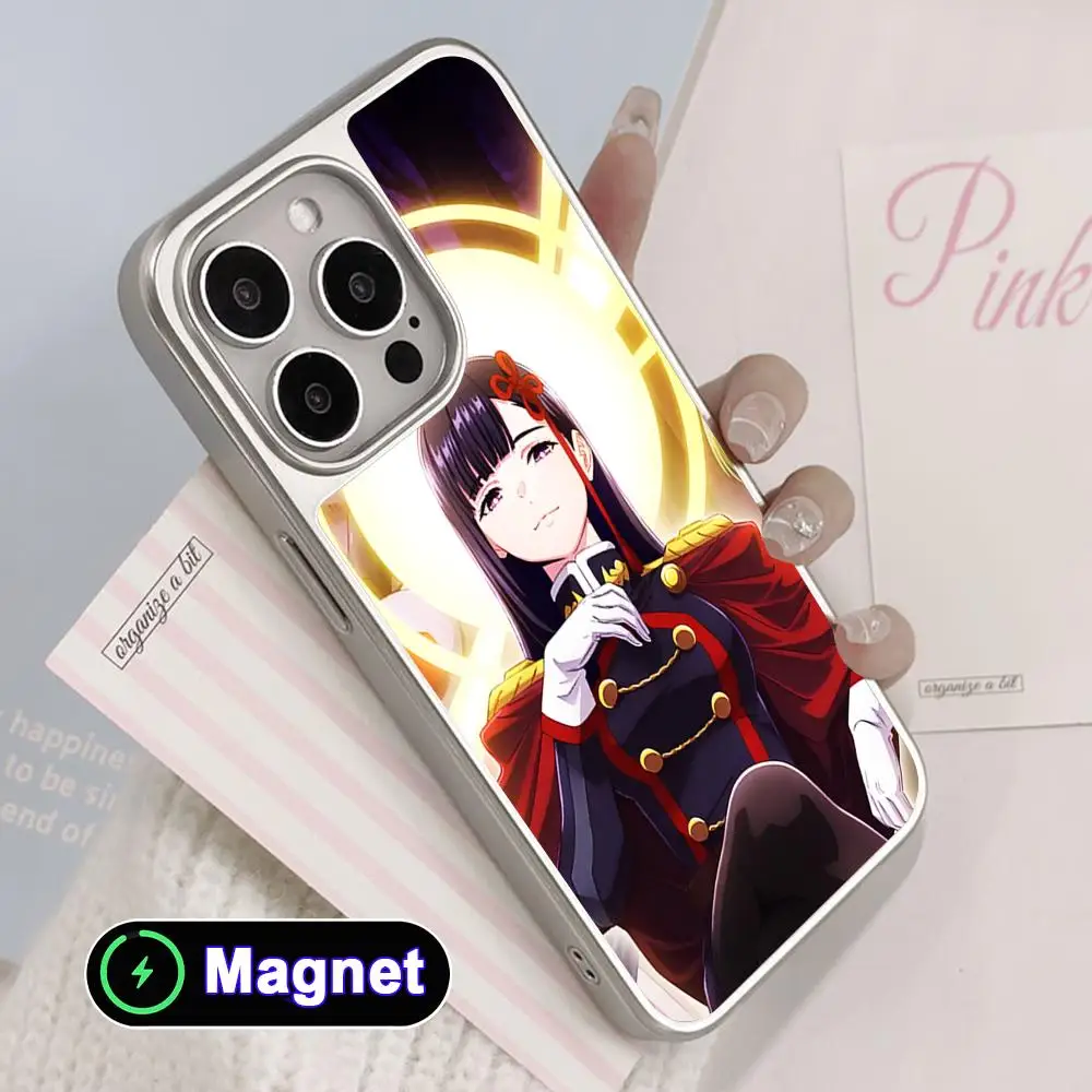 Mato seihei Ren Yamashiro Silver Plating Magsafe Mobile Phone Case for iPhone 17 16 15 14 13 12 11 Air Pro Max Plus Cover