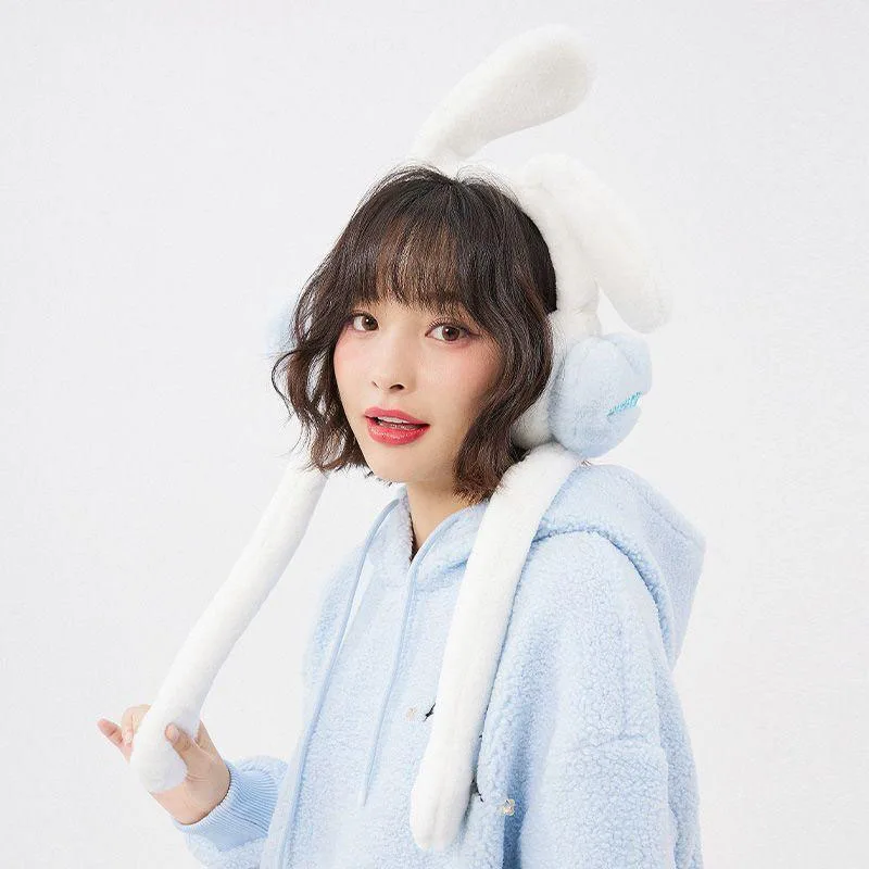 

Sanrio 3D Love Movable Ear Muffs Kawaii Cinnamoroll Kuromi Melody Cartoon Winter Windbreak Comfortable and Warm Earmuffs