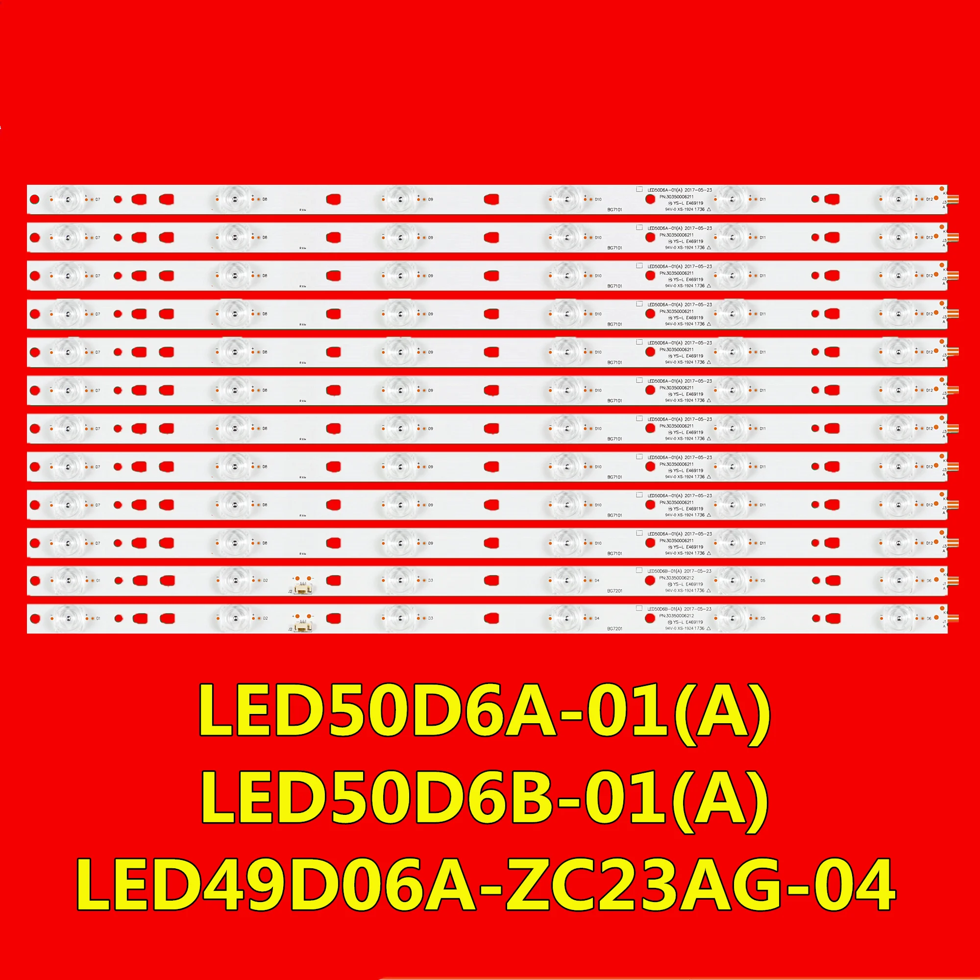 

Фонарь подсветки телевизора для F50Y F50V LE50A7100A LS50AL88A72 LED50D6A-01(A) LED50D6B-01(A)