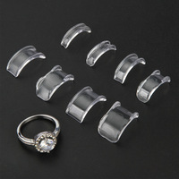 8 Sizes Silicone Invisible Clear Ring Size Adjuster Tighten Reducer Jewelry Tool