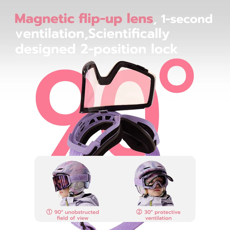 ناقلات الطفل والنساء نظارات التزلج على الجليد نظارات UV400 طبقة مزدوجة مطلي عدسة الشتاء في الهواء الطلق الثلوج النظارات الشمسية