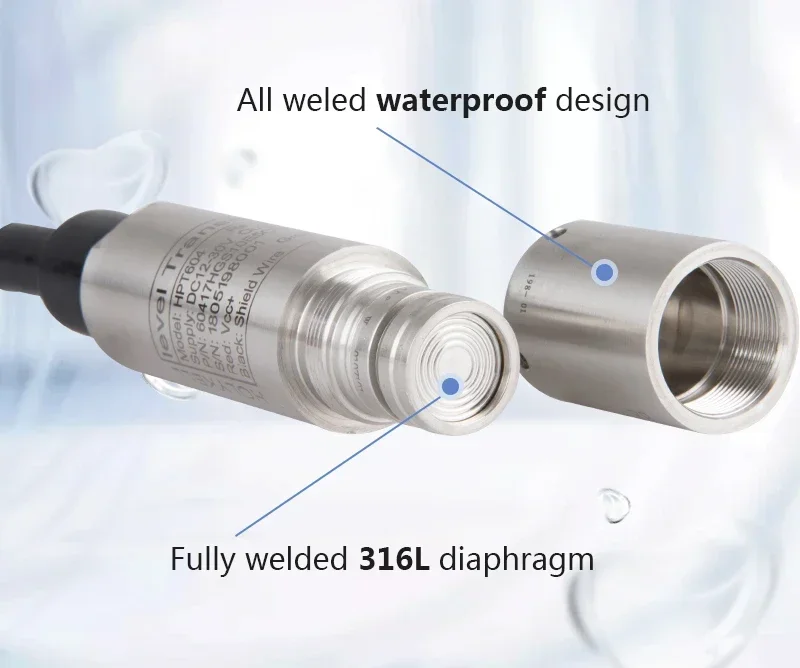 Tauchbarer 4-20 mA RS485 Wasserstandssensor für Wassertank