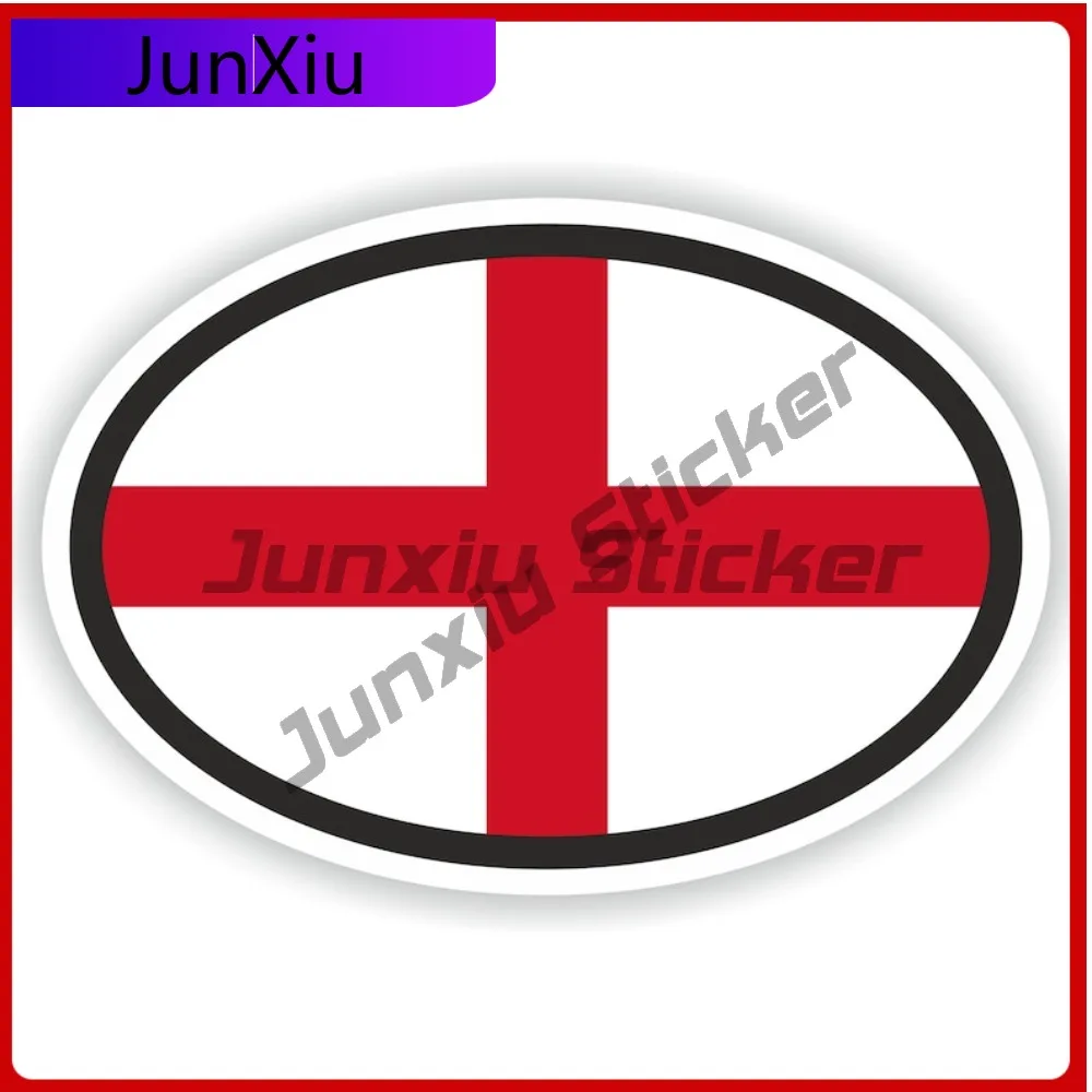 

England Oval Sticker With National Flag Badge Scratch Cover Vinyl Decals Front Bumper Sticker Funny Decoration Adventure Motor