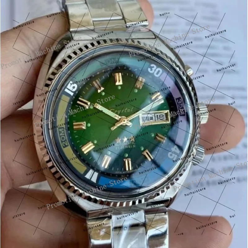 

Fully Automatic Mechanical Watch, Double Calendar Men'S Large Dial, Retro Wristwatch