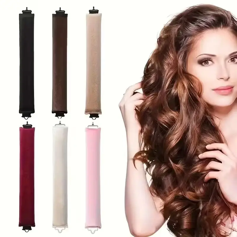 Ein 5-teiliges Lockenset ohne heißen Lockenstab, ein Satin-Schlafmütze und Zubehör sowie ein multifunktionaler Stylingzugang