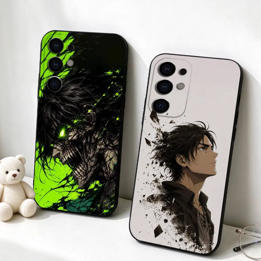 Attack on Titan Eren Yeager  Phone Case For Samsung S26,S25,S24,S23,S22,S21,S30,Ultra,Plus,Fe,Lite,Note,10,Black Cover Gift
