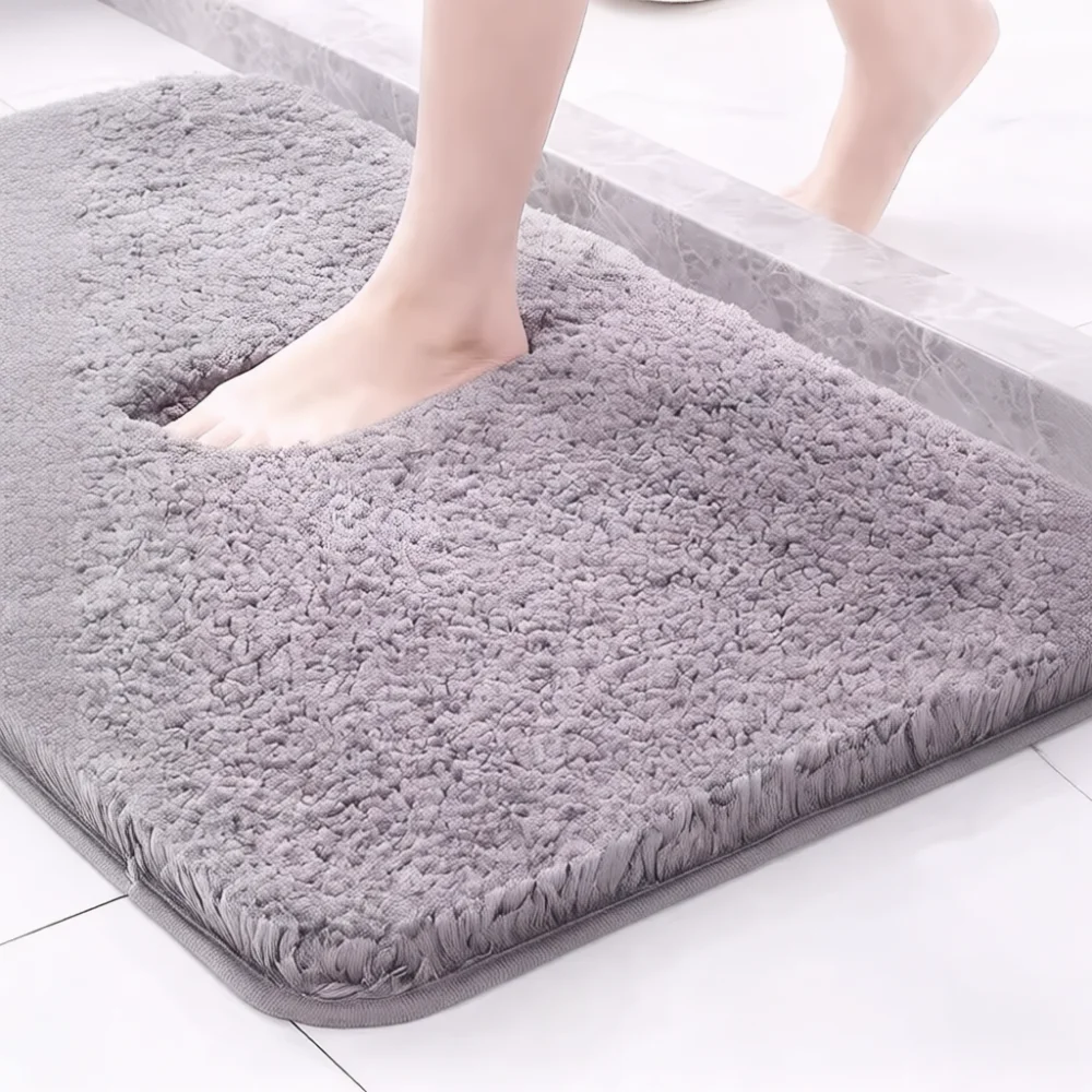 Bathroom Rug Non Slip Absorbent Bath Mat Soft Faux Cashmere Floor Carpet For Kitchen Toilet Room Shower Home Bedside