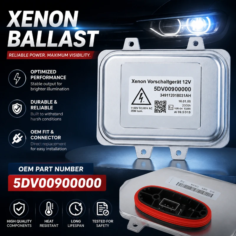 

D1S D1R HID Xenon Headlight Ballast 12V 35W OEM 5DV009000000 Control Unit For BMW E60 E61 06-08