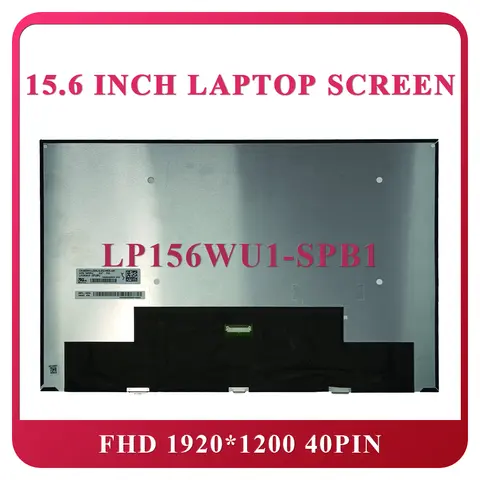 Laptop LCD Screen for Dell XPS 9500 9510 Precision 5550 5560 IPS 1920*1200 40Pin LCD Display LP156WU1-SPB1 04DWVJ
