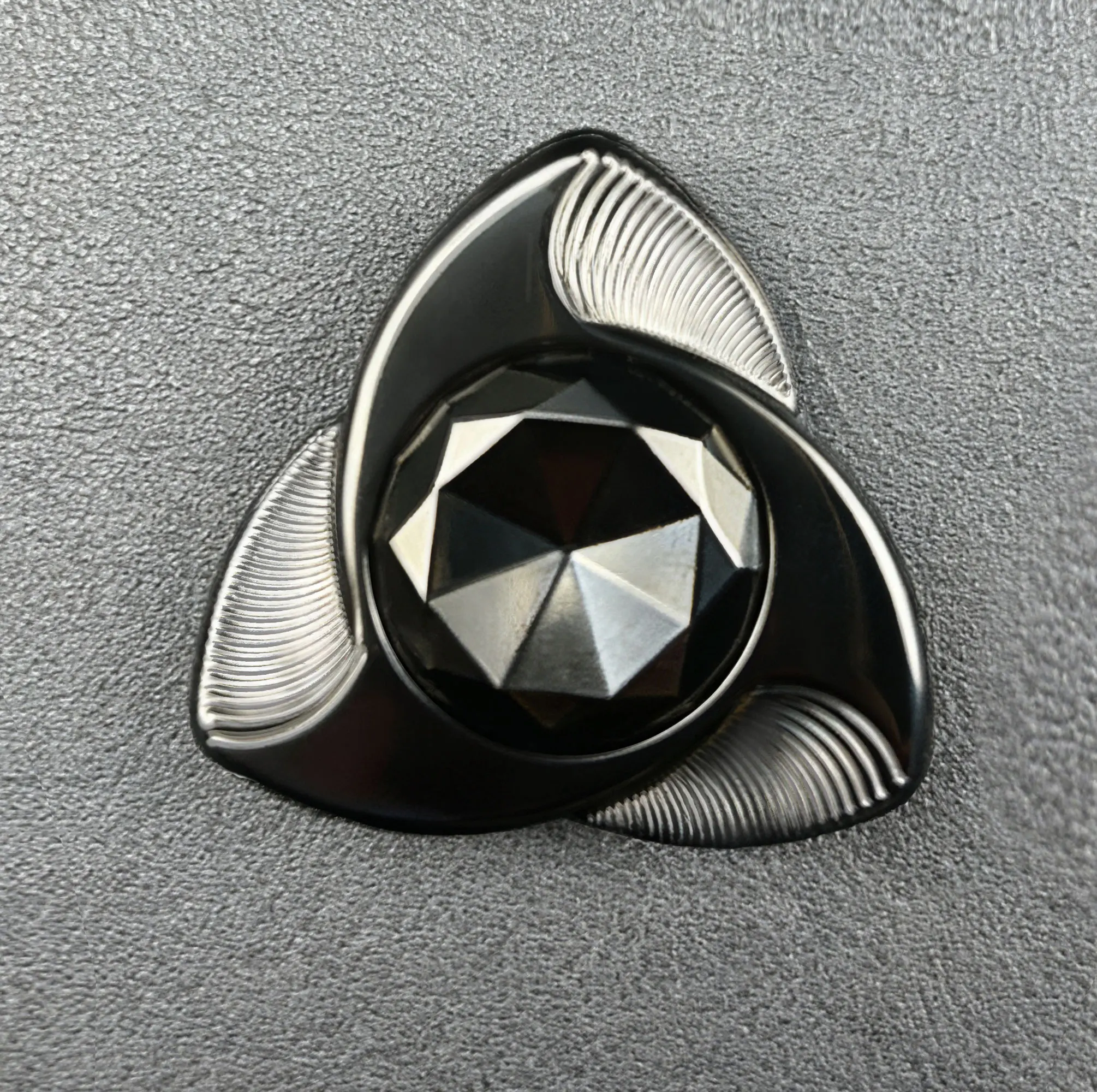 Foye EDC simple trois pages fidget Spinner Rose M & XL Sensation de la main attaque Type de vitesse en acier inoxydable Texture CD jouet anti-stress