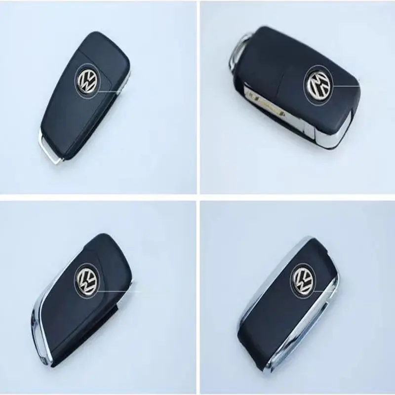 10 pz auto Remote Key Sticker alluminio emblema decorazione decalcomania per Volkswagen GTI VW Polo Golf Passat Tiguan Arteon Touareg Taigo