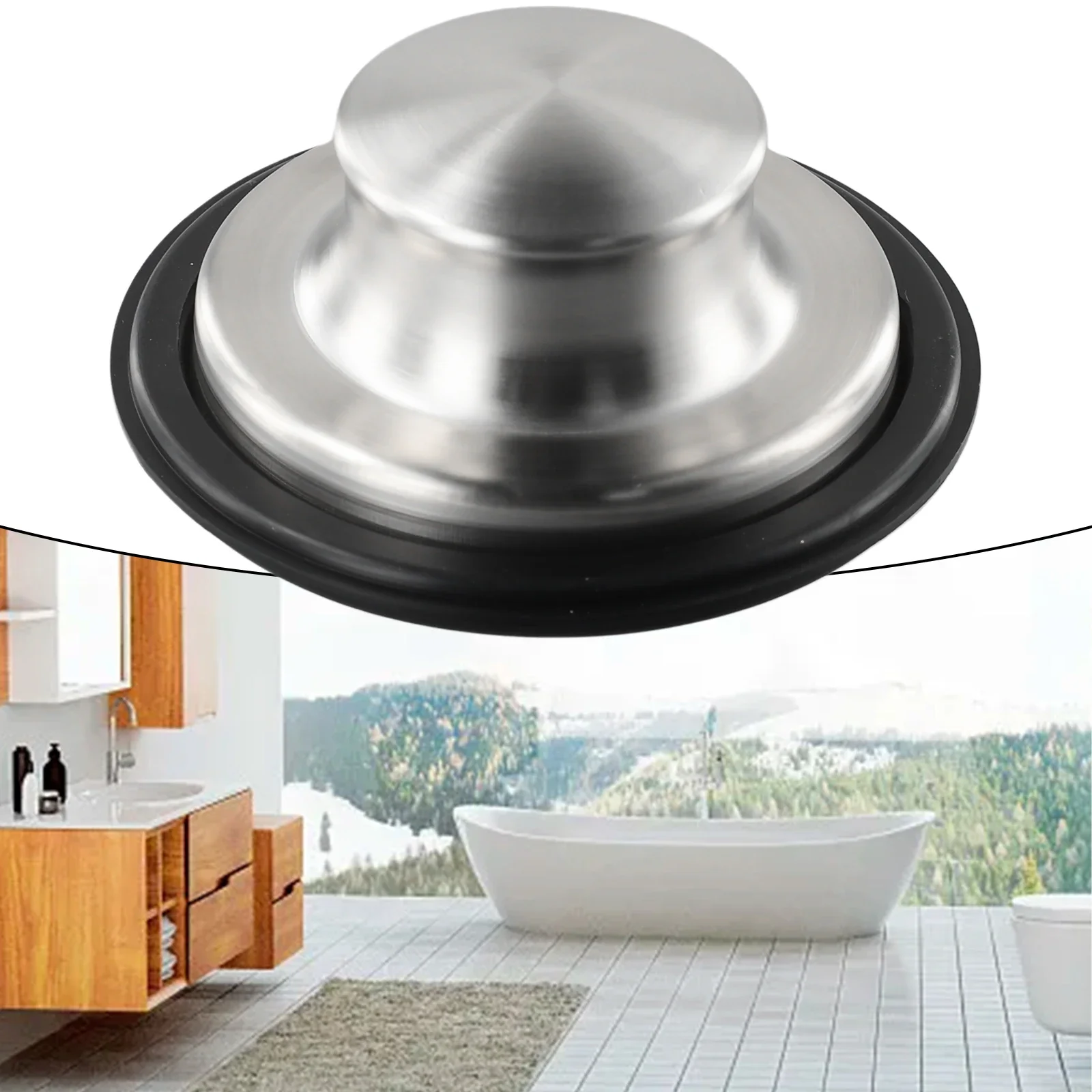 

Garbage Disposal Stopper 3 35 Inch Suitable for 85mm/3 35in Drains Stainless Steel and Rubber Construction Easy to Replace