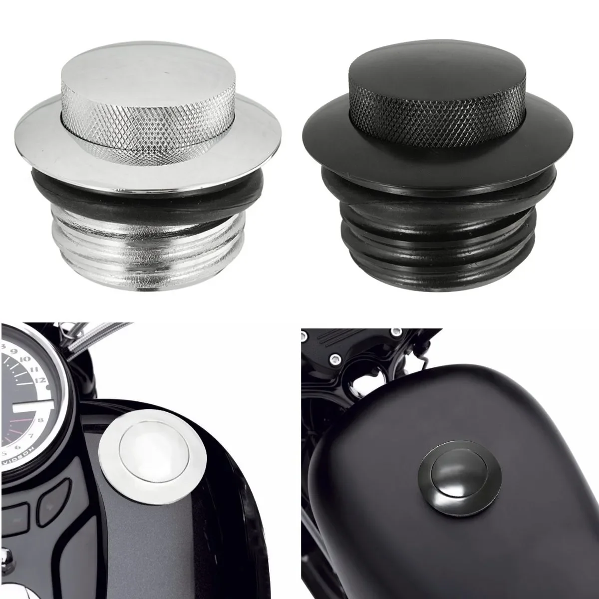 New Pop Up Flush Gas Cap Vent Fuel Tank for Dyna FXDX 1982-2014 Super Glide Sport