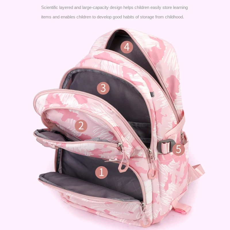 Mochila de rodas com rodas para crianças, Bolsa escolar para estudantes, Cute Trolley Schoolbag para meninas