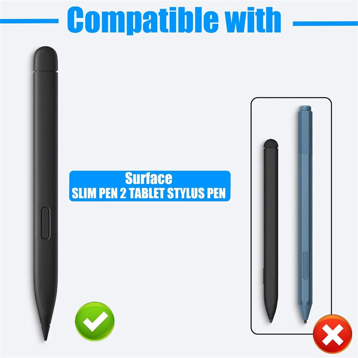 2PCS Slim Pen Tips Replacement , Real-Time Sensitivity Replacement Nibs Fits for Microsoft Surface Slim