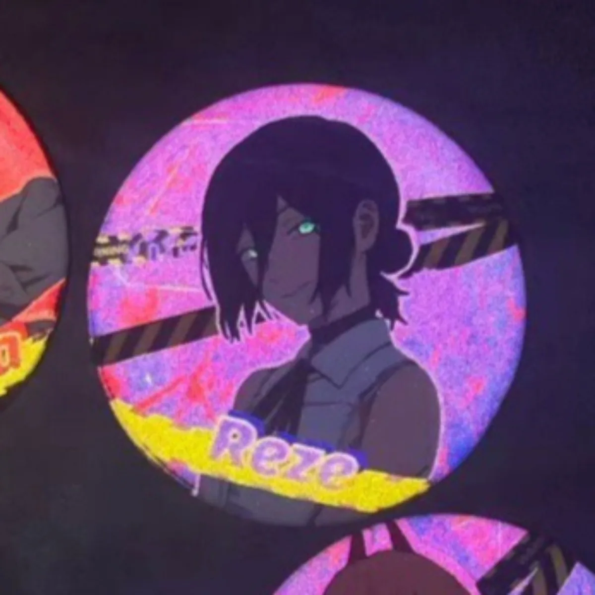 

Reze Anime Collection Badges Holographic Hayakawa Aki Pins DIY Reflective Button 5.8cm Badges with Pins, Craft Supplies