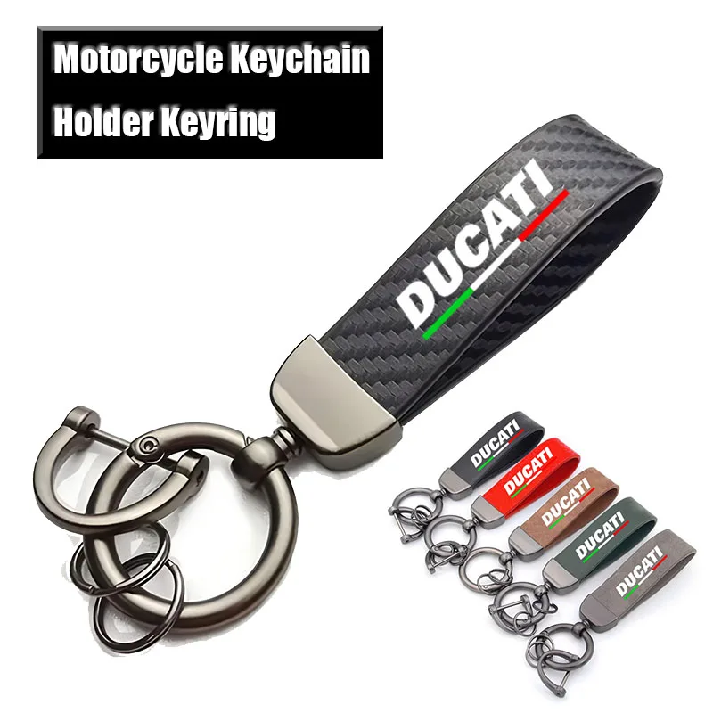 

For Ducati 400 620 695 696 796 821 MONSTER 899 959 1199 1299 Panigale 848 /EVO 1198/S/R Deluxe Leather Motorcycle Keyring