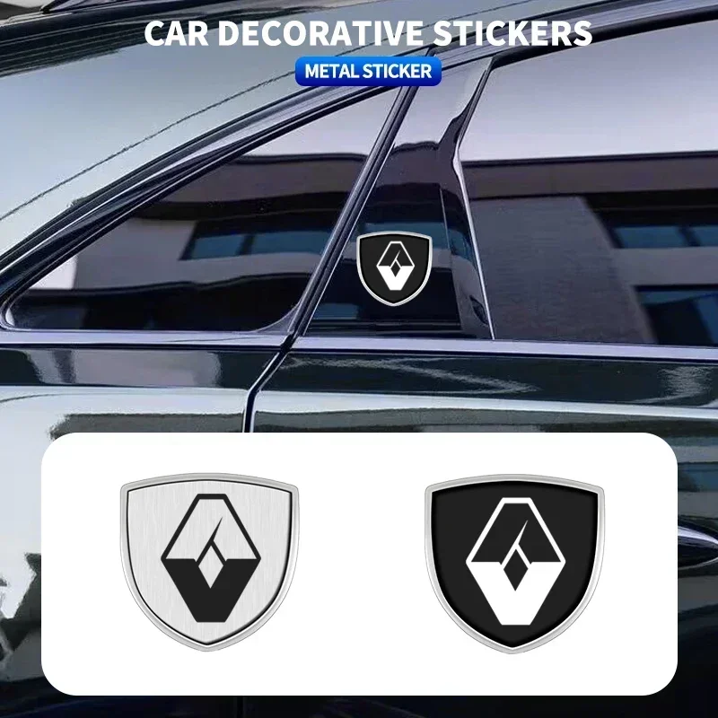 1/2pcs New Car Side Body Trunk Decoration Shield Badge Sticker For Renault Megane 2 3 Duster Logan Clio 4 Scenic 2 Captur RS