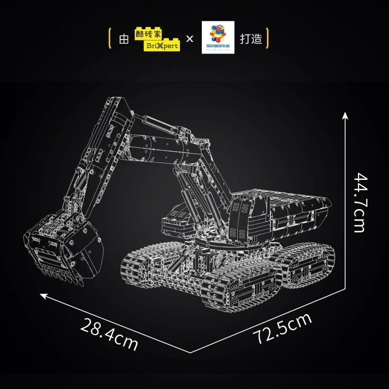 MOLD KING Engineering Truck 17079 Technische graafmachine APP Op afstand bestuurbare bouwsteentechnologie Cadeau voor volwassenen