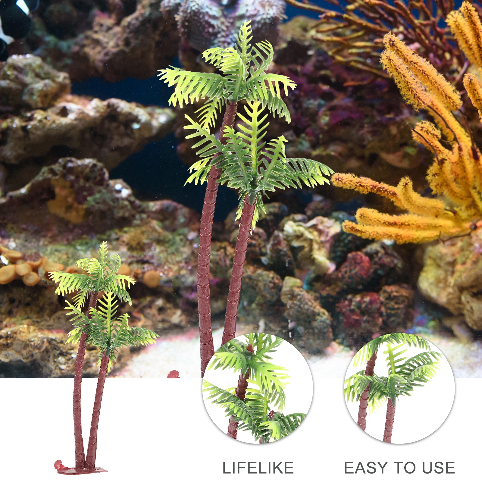 

Simulated Coconut Tree Decoration Mini Palm Plant Plastic Artificial Plants Mini Landscape Decor Bonsai Decor CoconutsPlant