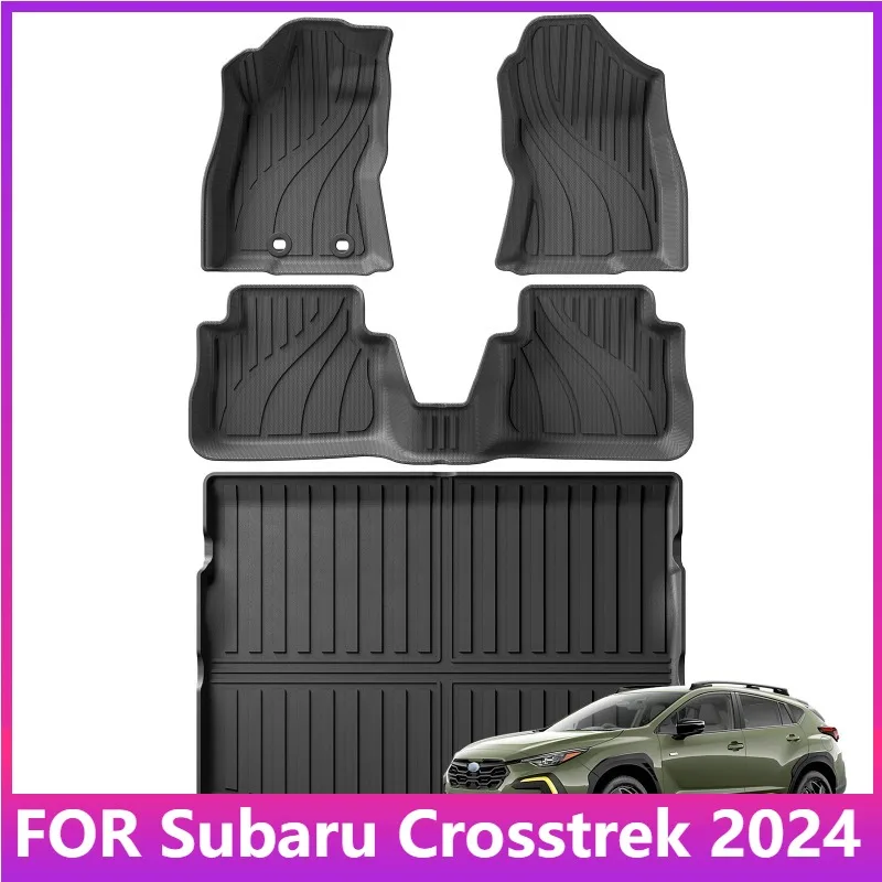 

Для Subaru Crosstrek 2024 TPE 3D автомобильные коврики грузовой подкладки багажника всепогодный водонепроницаемый черный левый руль