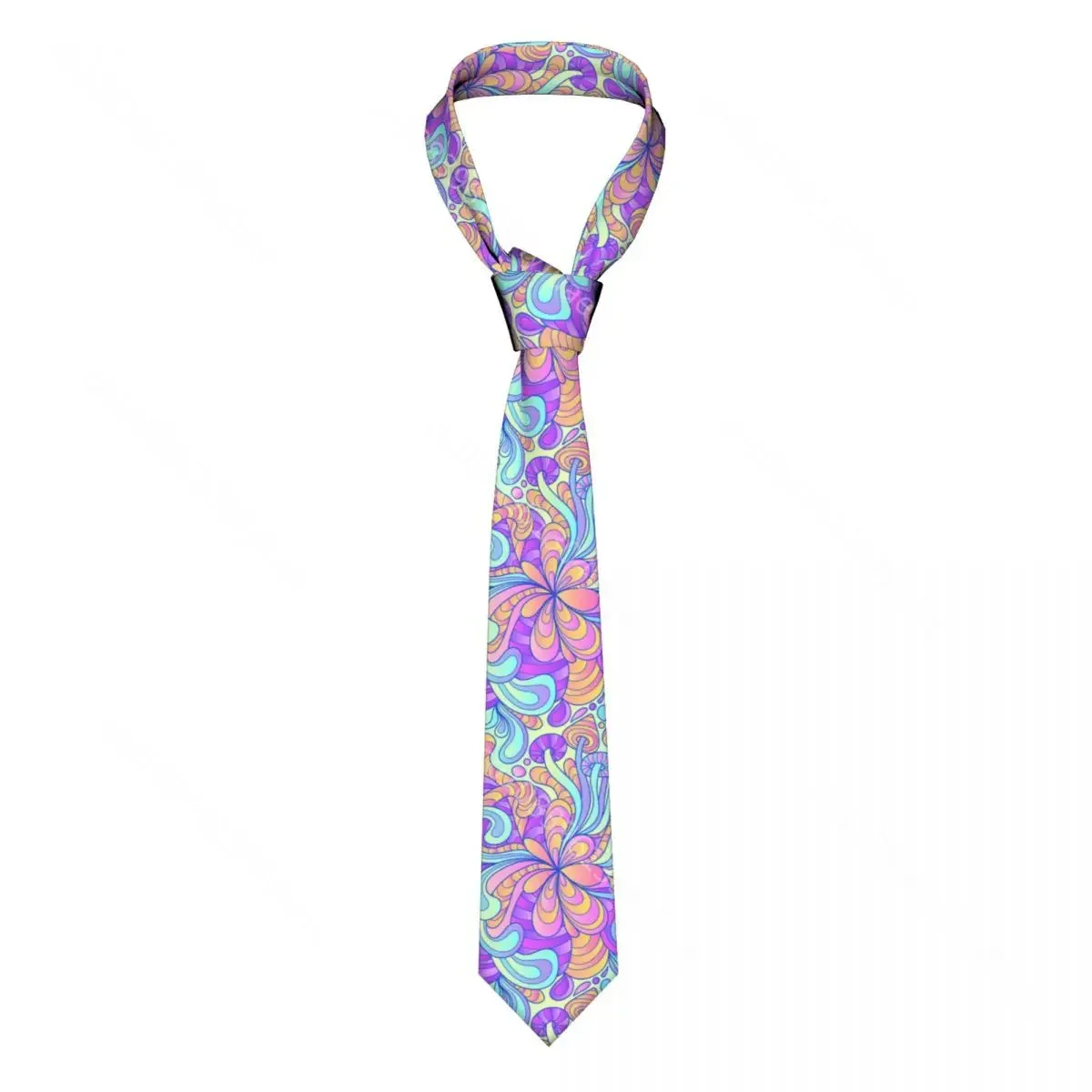 60s Hippie Psychedelic Mushrooms Neckties Men Women Skinny Polyester 8 cm Narrow Neck Ties Shirt Accessories Wedding