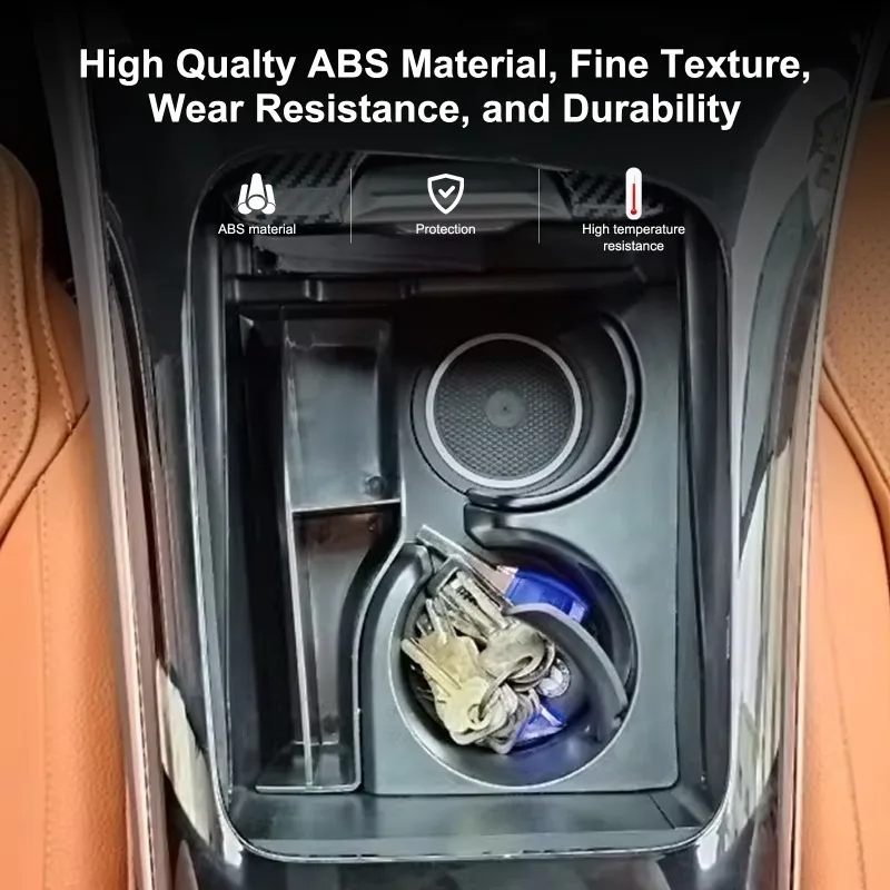 For Mercedes Benz GLC X254 2023-2026 Car Central Control Storage Box Cup Holder Organizer Tray ABS Interior Accessories