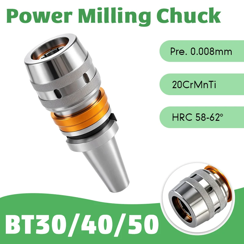 High Precision Powerful BT30 BT40 BT50 C20 C25 C32 Tool Holder, CNC Milling Chuck for Milling Cutter CNC Machine Tool Holder