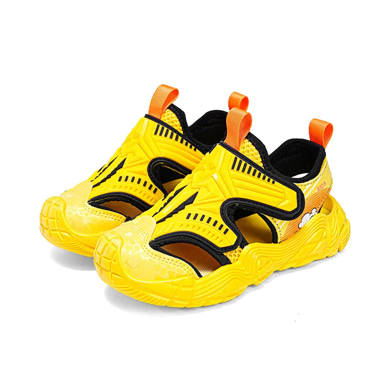 Boys Sandals 2024 Summer New Waterproof Lightweight Children's Toe Beach Shoes Wear-Resistant Casual Non-Slip Beach Shoes