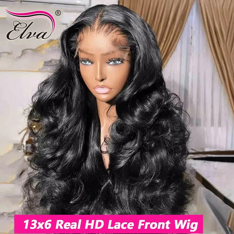 

Super Double Drawn High Density Loose Deep Wave 13X6 HD Transparent Lace Front Glueless Wig Human Hair Ready To Go Pre Plucked