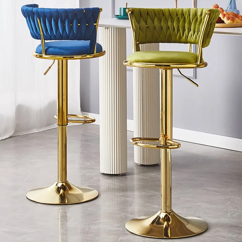 Bar Chair Home Tall Metal Luxury Gold Velvet Kitchen Leather High Modern Cheap Stools Chair Bar Furniture For Bar Table