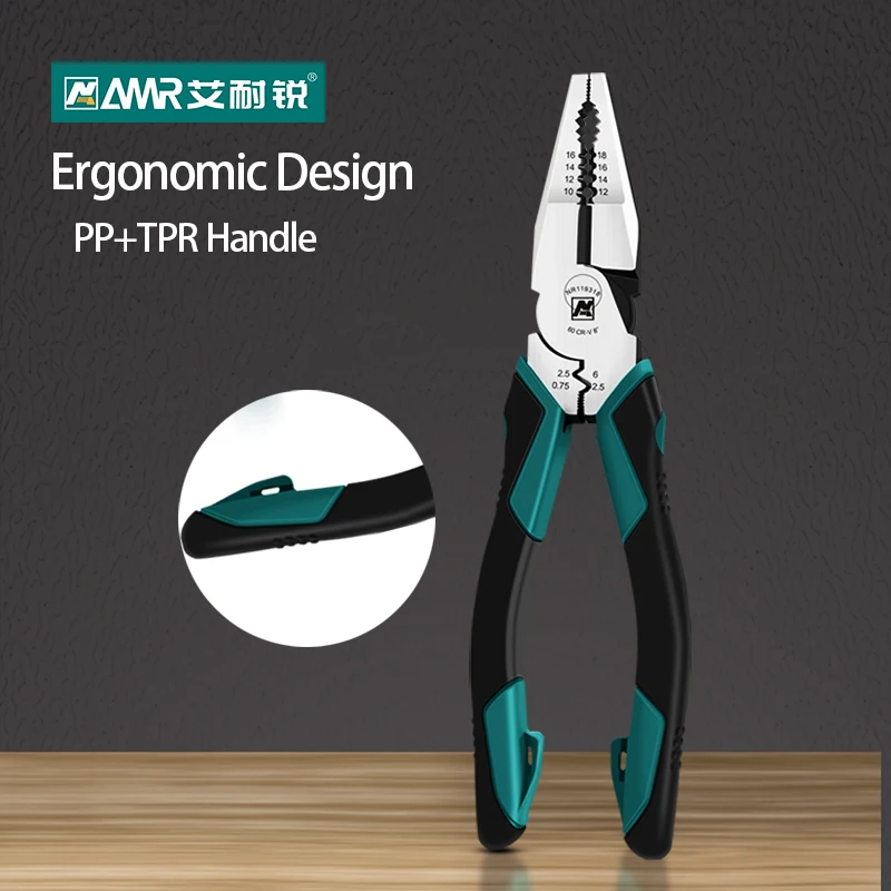 AMR 8 Inch Wire Stripper Tool 4-in-1 Wire Strippers Wire Cutter Stripping Tool for Electric Cable Stripping Cutting and Crimping