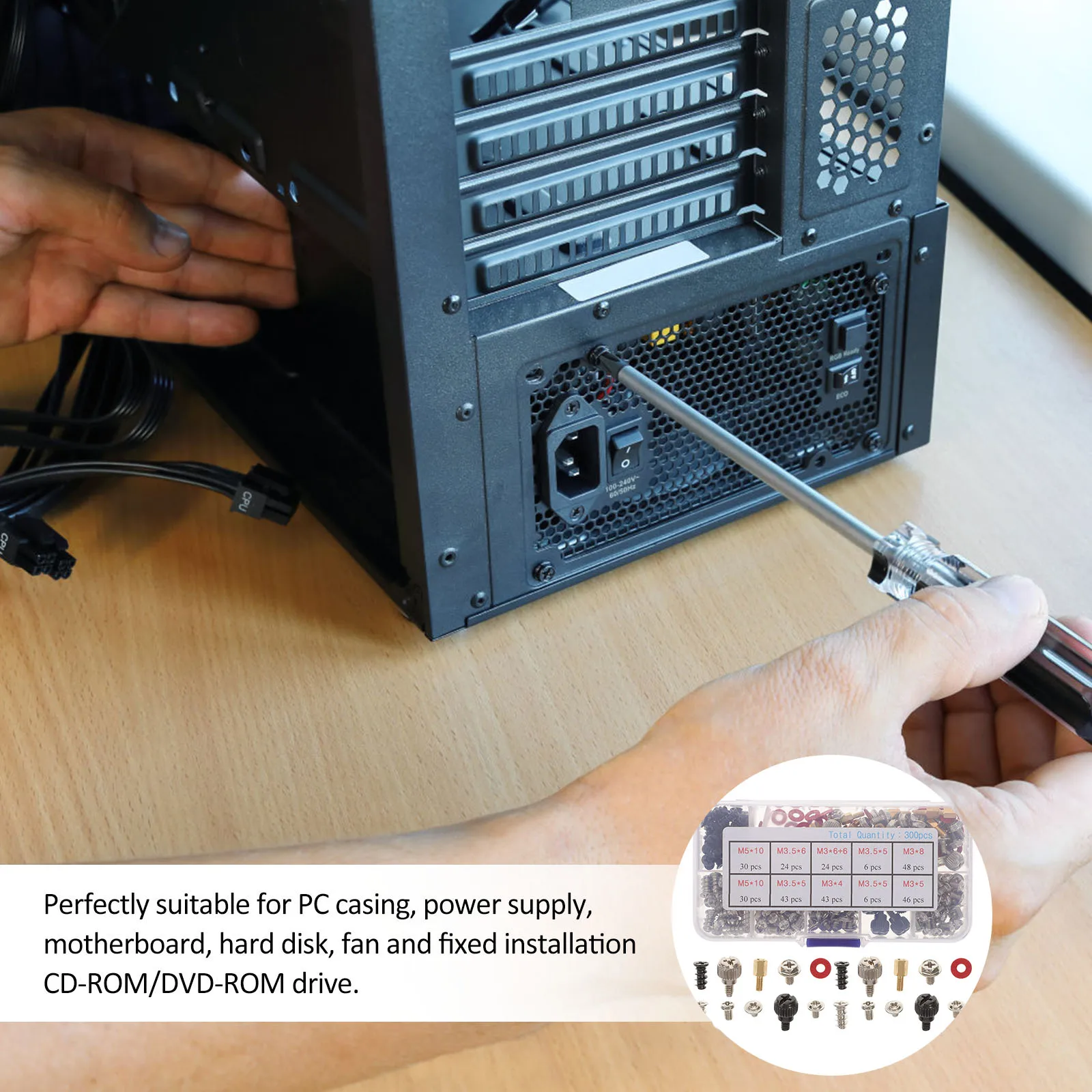 

Computer Host Screw Assortment Kit Flat Head Machine Tapping Motherboard Laptop Screws Case Power Supply Installation
