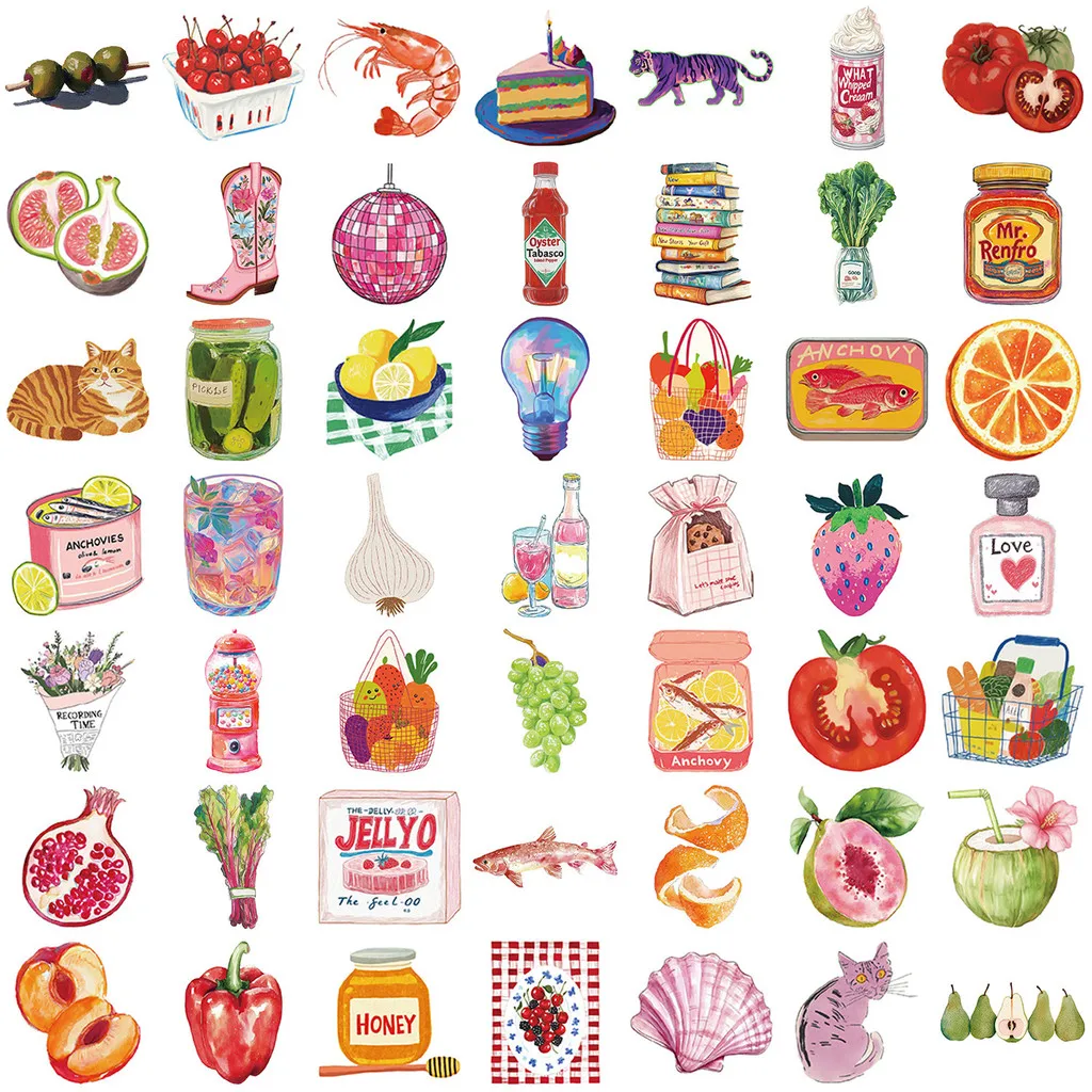 50Pcs Bohemian Mediterranean Graffiti Stickers, Waterproof Decorative Stickers for Devices Peel Joy Sticker Store