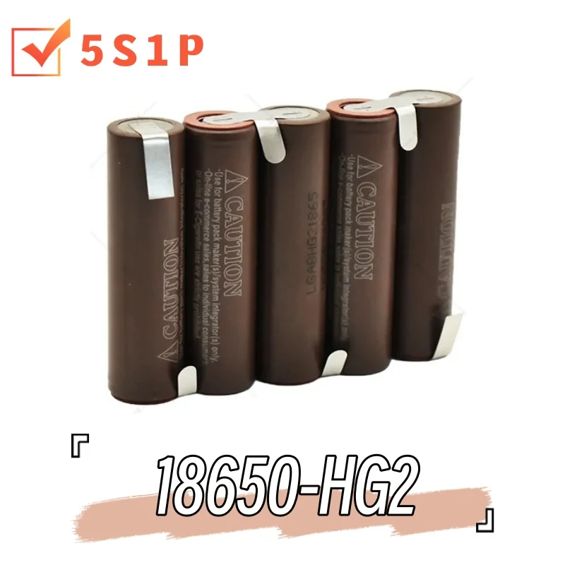 18650 HG2 NEW Battery Pack12.6V14.8V 18V 25.2V 29.6V  3000mAh 6000mAh 20A for Welding and Power Tools, 3S-6S Lithium Ion Battery