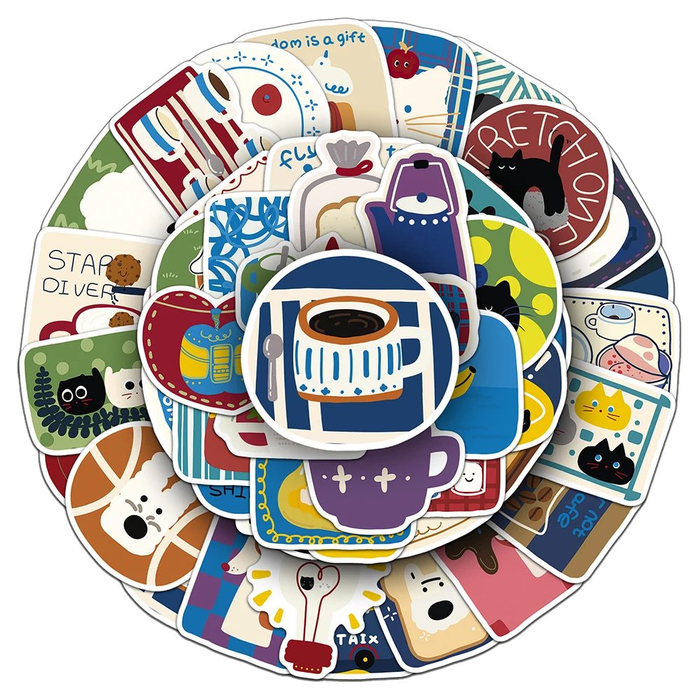 10/30/50pcs Funny Cute Painting Pattern Cartoon Stickers Kawaii Graffiti Sticker DIY Notebook Stationery Laptop Decoration Decal