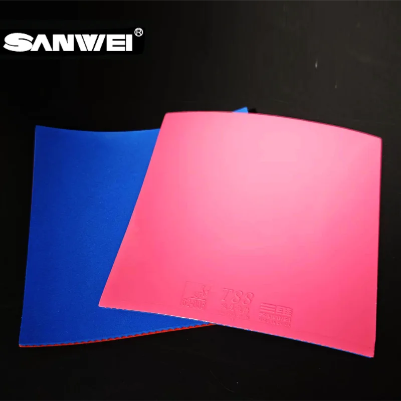 وافق ITTF SANWEI T88 ULTRA-Spin Blue Sponge فريق المقاطعات تنس الطاولة المطاط / مطاط بينج بونج