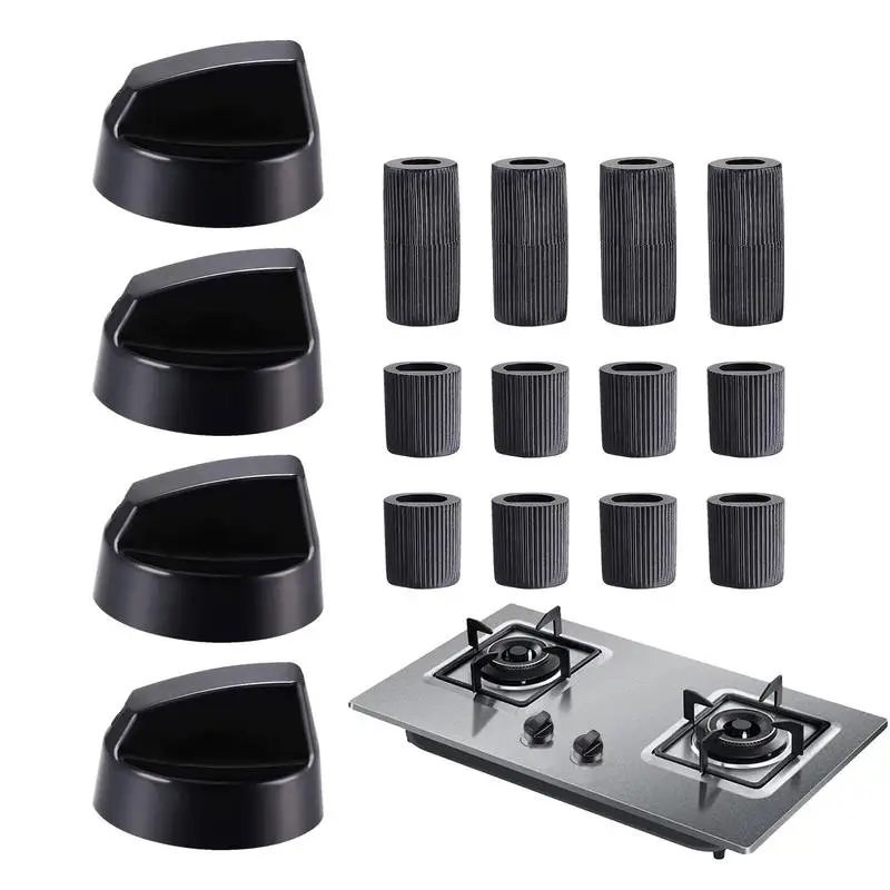 4Pcs Knob Replacement Switchs Plastic Knob Gas Stove Control Knob General Range Oven Knob Cooker Hob Knob For Kitchen Cookers