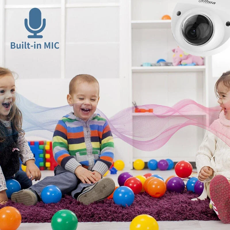 Originale Dahua IPC-HDBW2449F-AS-IL 4MP Mini Dome IP Camera Smart Dual Light Telecamera PoE a colori IR30M MiC integrato IK10