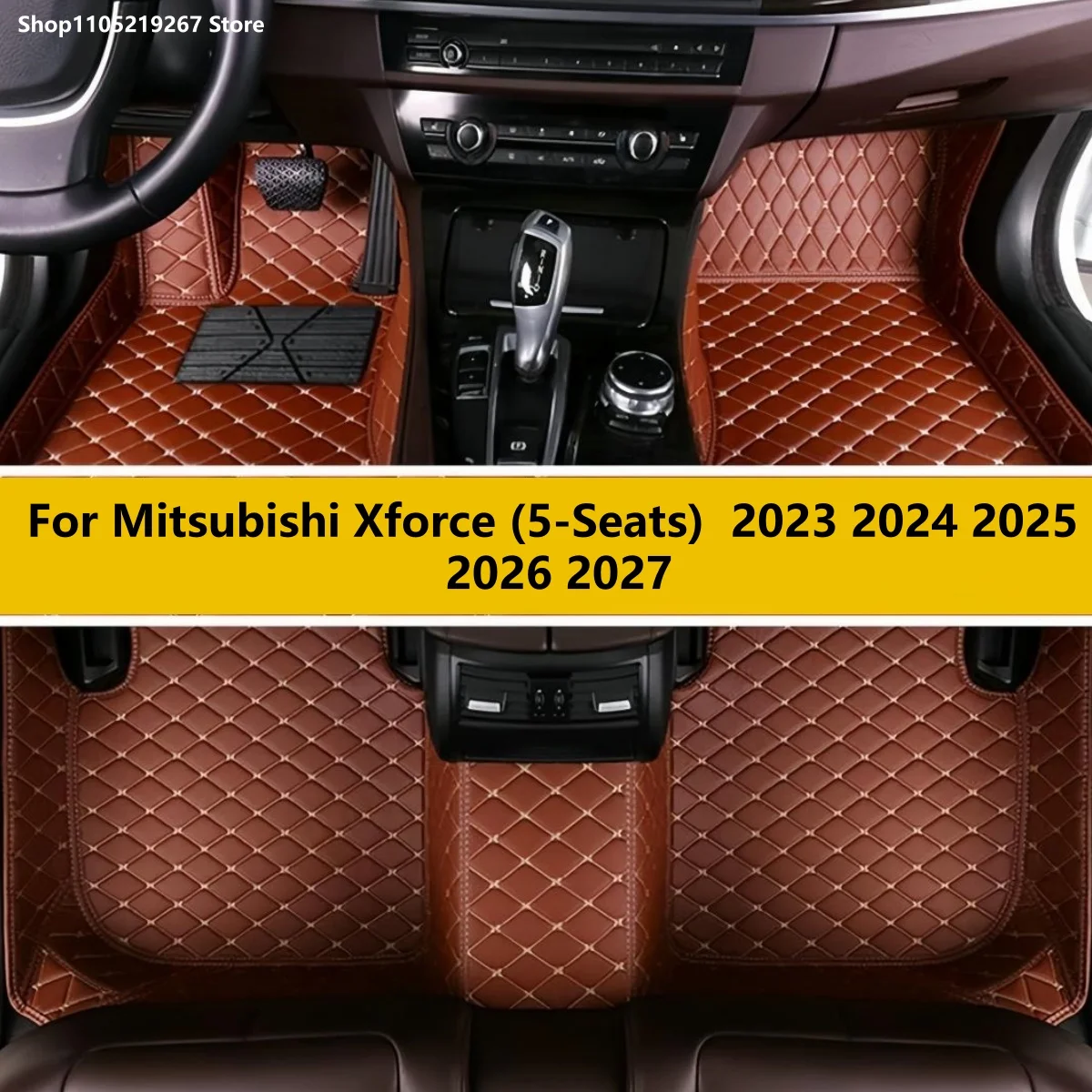 

5-Seats SUV Floor Mats Fit For Mitsubishi Xforce 2023 2024 2025 2026 2027 Carpets Leather Mat Durable Rugs Anti Dirty Pad Set