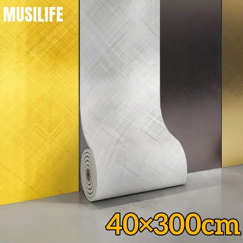 

2MM Thick Foam Self Adhesive Wallpapers Home Decor Metallic Texture Peel and Stick Wall Panels for Living Room Wall Renovation