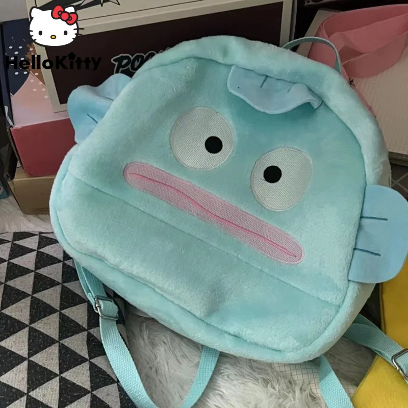 

Sanrio Cartoon Hanyodon New Small Backpacks Y2k Cute Plush Bags Student Casual Double Shoulder Bag Girls Mini Aesthetic Backpack