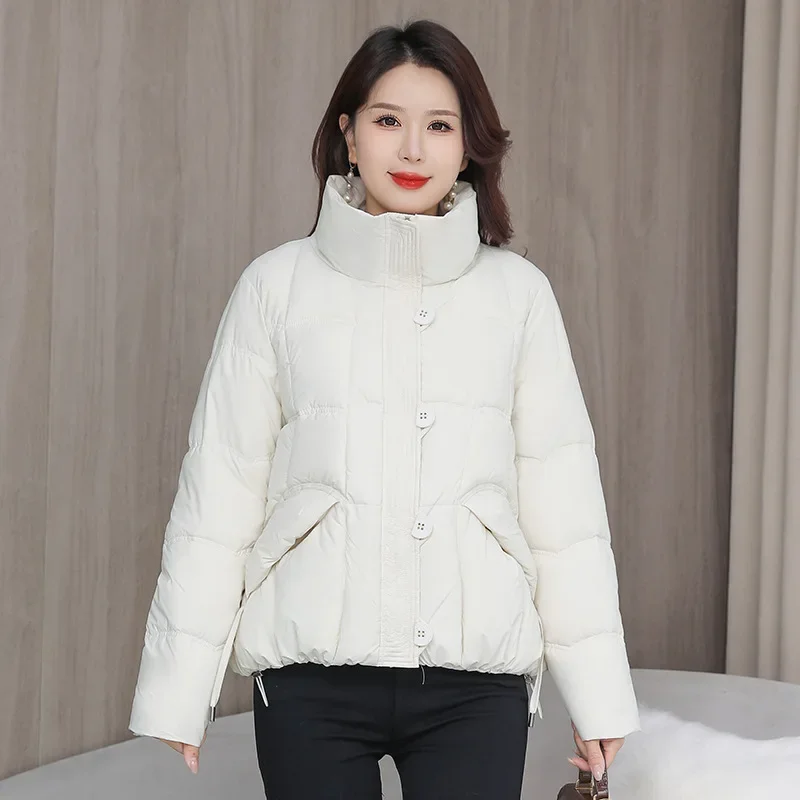 Women Black Down Jacket Coat Letter Fashion Hooded Streetwear Windproof Thicken Duck Down Feather Female Puffer Winter Outwear